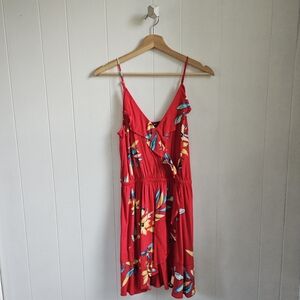 EXPRESS Red Floral Dress